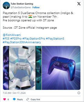 Instagram Post Chrome Collection PS5 Dualsense Controller