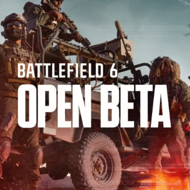 Battlefield 6 soldier in Advance Party PS5 exclusive skin standing ready in open beta combat environment.